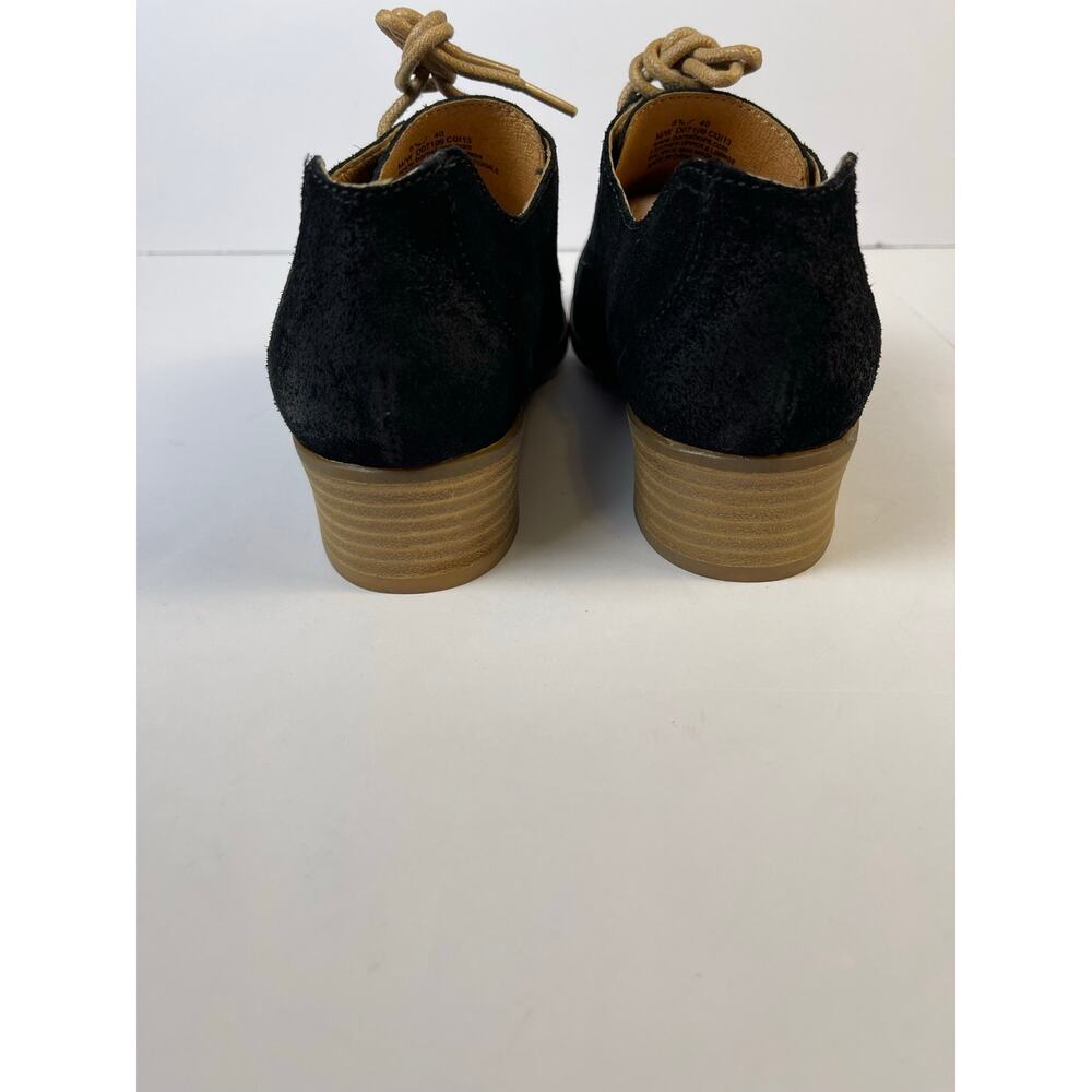 Børn Mott women’s Black Suede Lace Up Oxfords size 8.5|40 W/Box Dark Academia - Picture 7 of 13